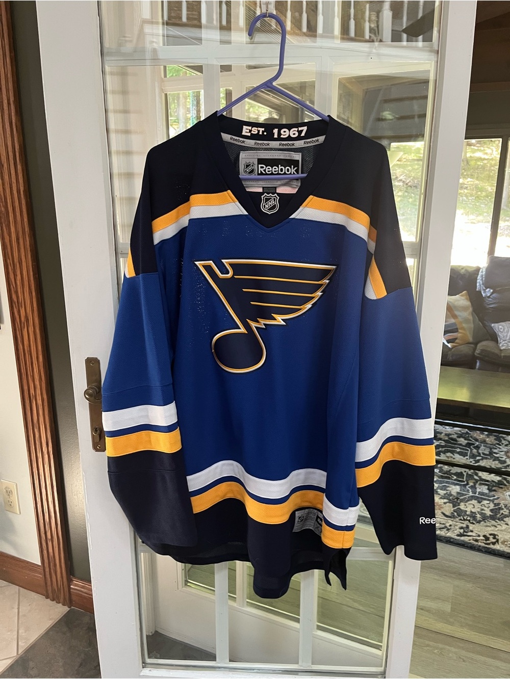 Reebok Blue St. Louis Blues Home Hockey Jersey with Gold and White Accents